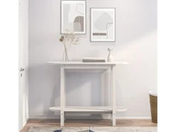 Best Mesa de centro | Mesa de apoio | Mesa consola 110x40x80 cm pinho maciço Branco