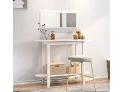 Best Mesa de centro | Mesa de apoio | Mesa consola 110x40x80 cm pinho maciço Branco