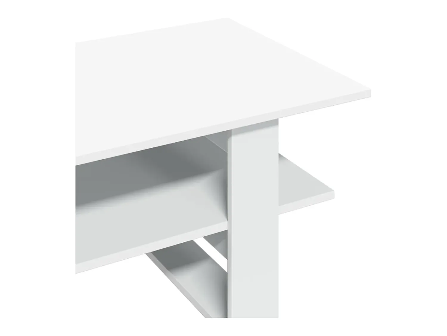 Mesa De Centro* Mesa de centro | Mesa de apoio 102x55x42 cm derivados de madeira Branco