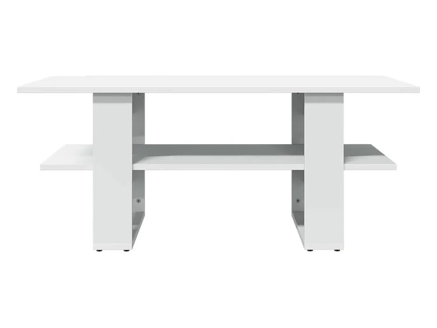 Mesa De Centro* Mesa de centro | Mesa de apoio 102x55x42 cm derivados de madeira Branco