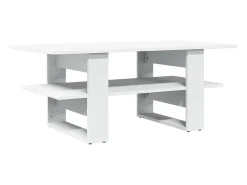 Mesa De Centro* Mesa de centro | Mesa de apoio 102x55x42 cm derivados de madeira Branco