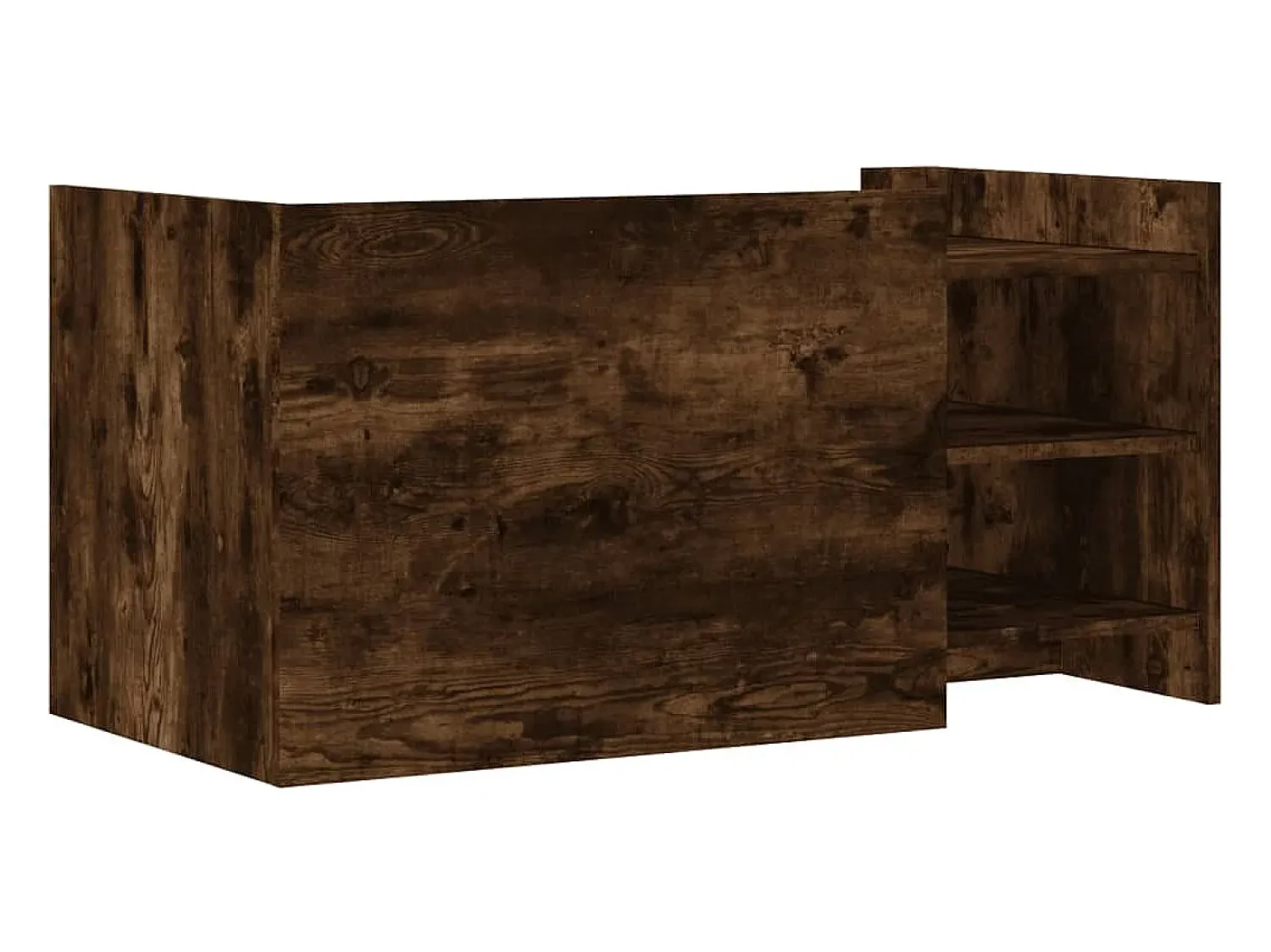 Mesa De Centro| Mesa de centro | Mesa de apoio 100x50x50cm derivados de madeira carvalho fumado Castanho