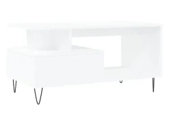 Mesa De Centro| Mesa de centro | Mesa de apoio 90x49x45 cm derivados de madeira Branco