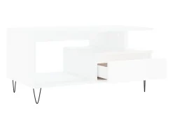 Mesa De Centro| Mesa de centro | Mesa de apoio 90x49x45 cm derivados de madeira Branco