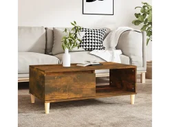 Mesa de centro | Mesa de apoio 90x50x36.5 cm derivados madeira carvalho fumado^ Mesa De Centro