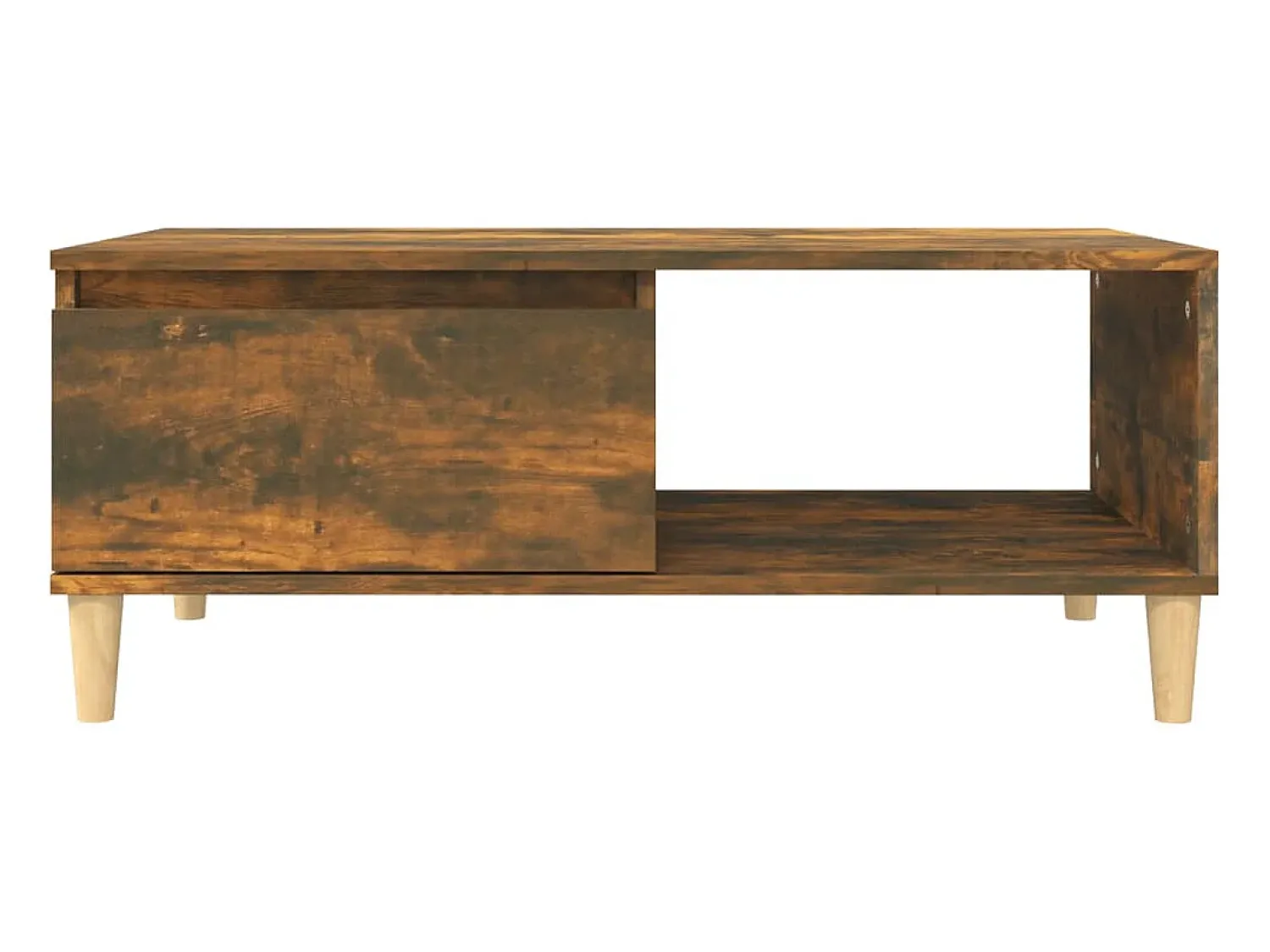 Mesa de centro | Mesa de apoio 90x50x36.5 cm derivados madeira carvalho fumado^ Mesa De Centro