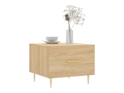 Mesa de centro | Mesa de apoio 50x50x40 cm derivados de madeira carvalho sonoma^ Mesa De Centro