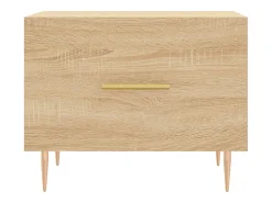 Mesa de centro | Mesa de apoio 50x50x40 cm derivados de madeira carvalho sonoma^ Mesa De Centro