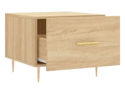 Mesa de centro | Mesa de apoio 50x50x40 cm derivados de madeira carvalho sonoma^ Mesa De Centro