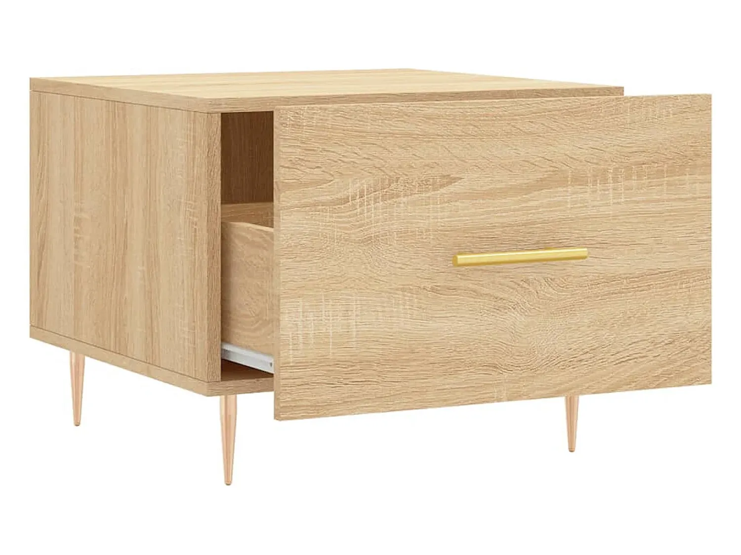 Mesa de centro | Mesa de apoio 50x50x40 cm derivados de madeira carvalho sonoma^ Mesa De Centro