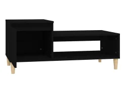 New Mesa de centro | Mesa de apoio 100x50x45 cm derivados de madeira Preto