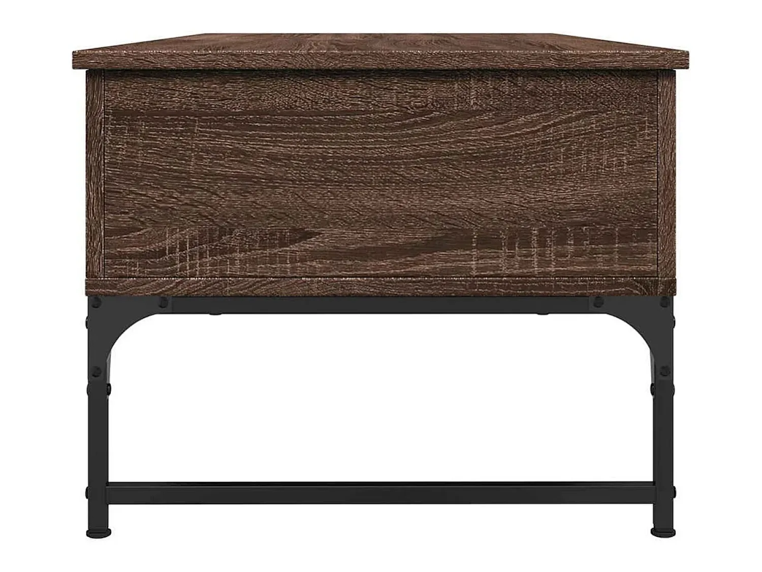 Mesa De Centro| Mesa de centro | Mesa de apoio 100x50x40 cm deriv. madeira/metal carvalho Castanho