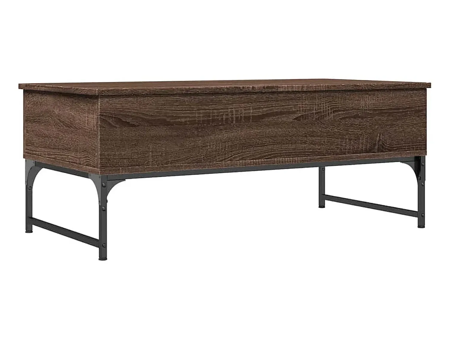 Mesa De Centro| Mesa de centro | Mesa de apoio 100x50x40 cm deriv. madeira/metal carvalho Castanho