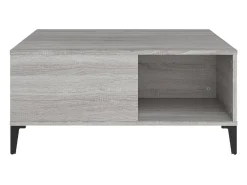 Mesa De Centro* Mesa de centro | Mesa de apoio 80x80x36.5 cm derivados madeira sonoma Cinzento
