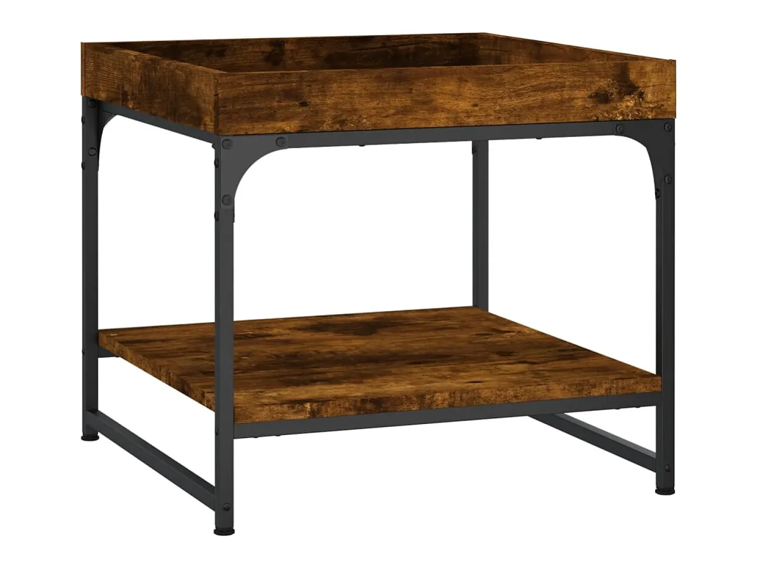 Mesa de centro | Mesa de apoio 49.5x49.5x45cm derivados madeira carvalho fumado^ Mesa De Centro