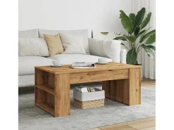 Mesa de centro | Mesa de apoio | Mesa de café 102x55x42cm derivados de madeira carvalho artisiano^ Mesa De Centro