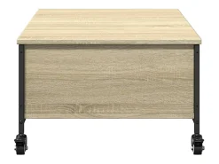 Mesa de centro | Mesa de apoio com rodas derivados de madeira carvalho sonoma^ Mesa De Centro