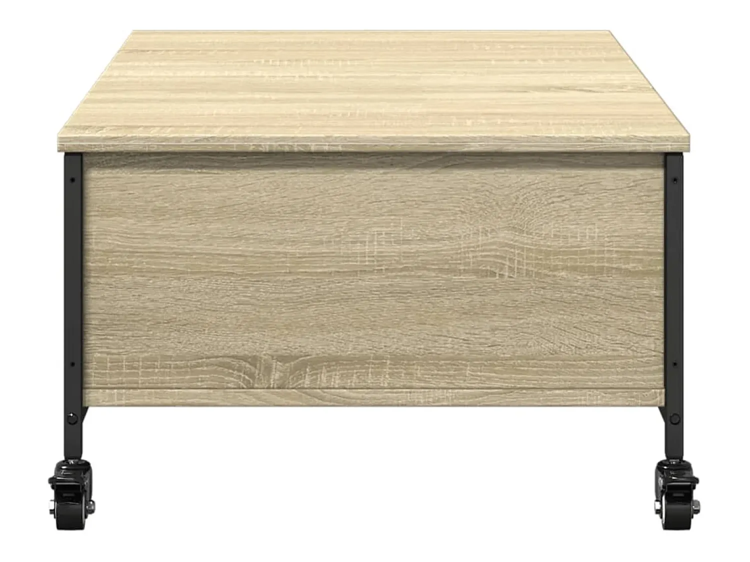 Mesa de centro | Mesa de apoio com rodas derivados de madeira carvalho sonoma^ Mesa De Centro