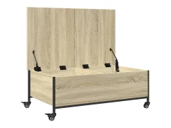 Mesa de centro | Mesa de apoio com rodas derivados de madeira carvalho sonoma^ Mesa De Centro