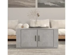 Mesa De Centro* Mesa de centro | Mesa de apoio 80x50x36 cm derivados madeira cimento Cinzento