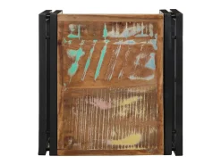 Mesa de centro | Mesa de apoio 40x40x35 cm madeira maciça recuperada^ Mesa De Centro