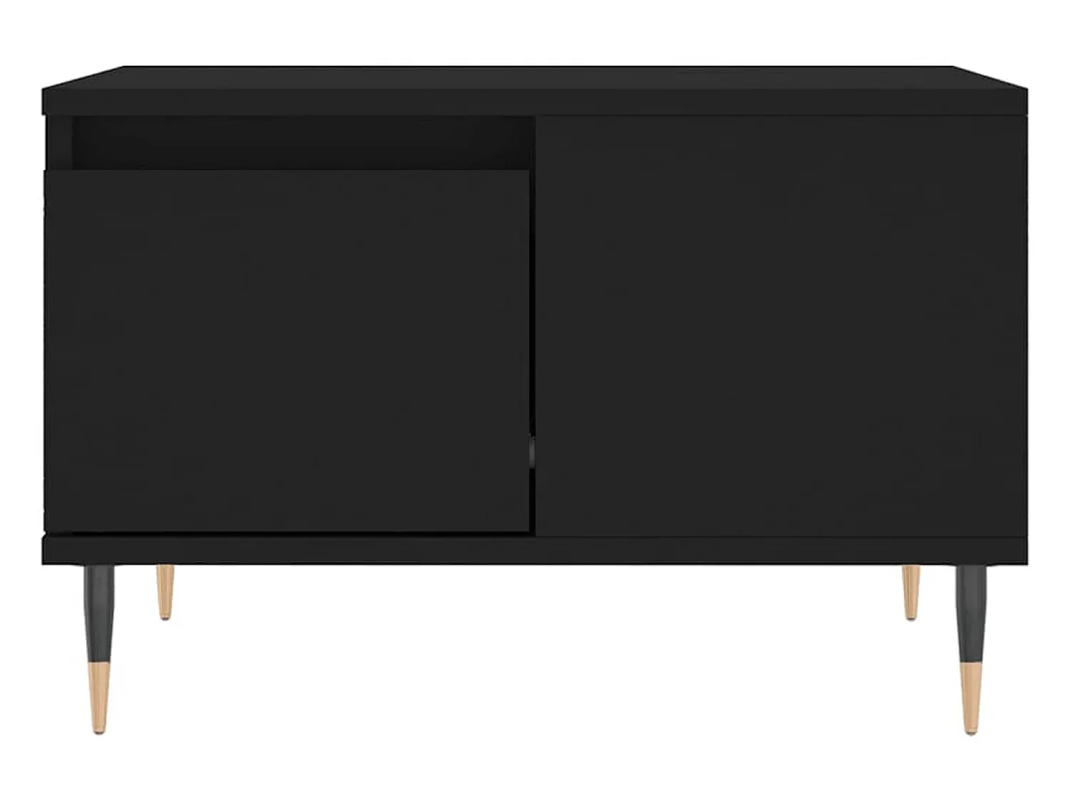 Mesa De Centro| Mesa de centro | Mesa de apoio 55x55x36.5 cm derivados de madeira Preto