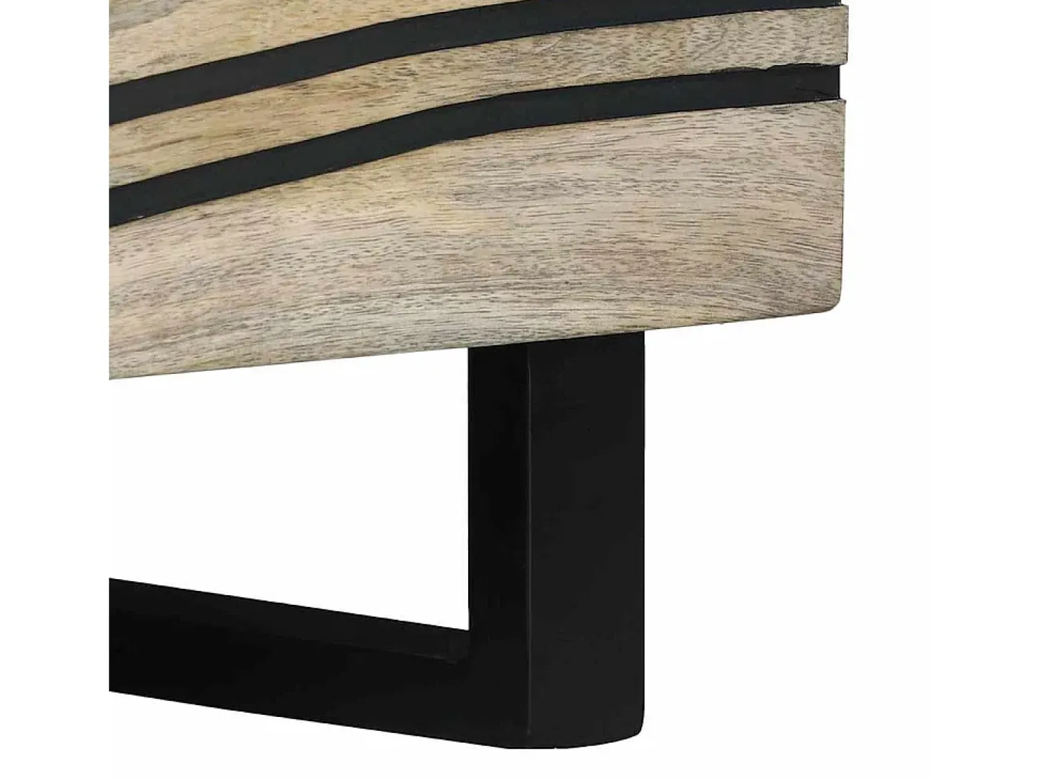 Mesa de centro | Mesa de apoio com gaveta Bege e Preto 80x54x40 cm^ Mesa De Centro