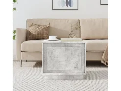 Mesa De Centro| Mesa de centro | Mesa de apoio 51x50x44 cm derivados de madeira cinza cimento Cinzento
