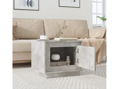 Mesa De Centro| Mesa de centro | Mesa de apoio 51x50x44 cm derivados de madeira cinza cimento Cinzento