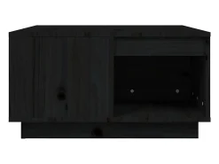 Mesa De Centro* Mesa de centro | Mesa de apoio 60x61x32.5 cm madeira de pinho maciça Preto