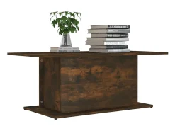 Mesa De Centro| Mesa de centro | Mesa de apoio 102x55.5x40 cm derivados madeira carvalho fumado Castanho
