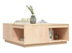 Mesa de centro | Mesa de apoio | Mesa de café 100x101x40.5 cm madeira de pinho maciça^ Mesa De Centro