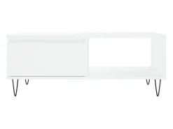 Mesa de centro | Mesa de apoio 90x60x35 cm derivados de madeira Branco