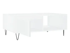Mesa de centro | Mesa de apoio 90x60x35 cm derivados de madeira Branco