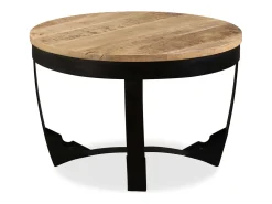 Online Mesa de centro | Mesa de apoio | Mesa de café madeira de mangueira maciça áspera 60x40 cm Castanho