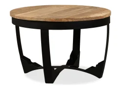 Online Mesa de centro | Mesa de apoio | Mesa de café madeira de mangueira maciça áspera 60x40 cm Castanho