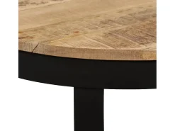 Online Mesa de centro | Mesa de apoio | Mesa de café madeira de mangueira maciça áspera 60x40 cm Castanho