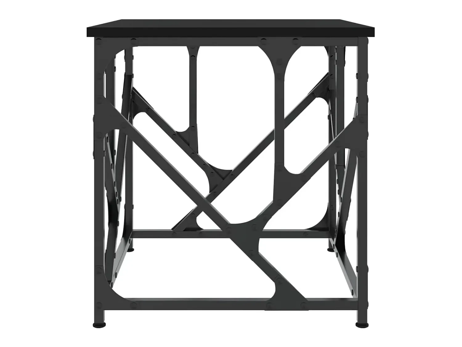 Mesa De Centro| Mesa de centro | Mesa de apoio 45x45x47.5 cm derivados de madeira Preto