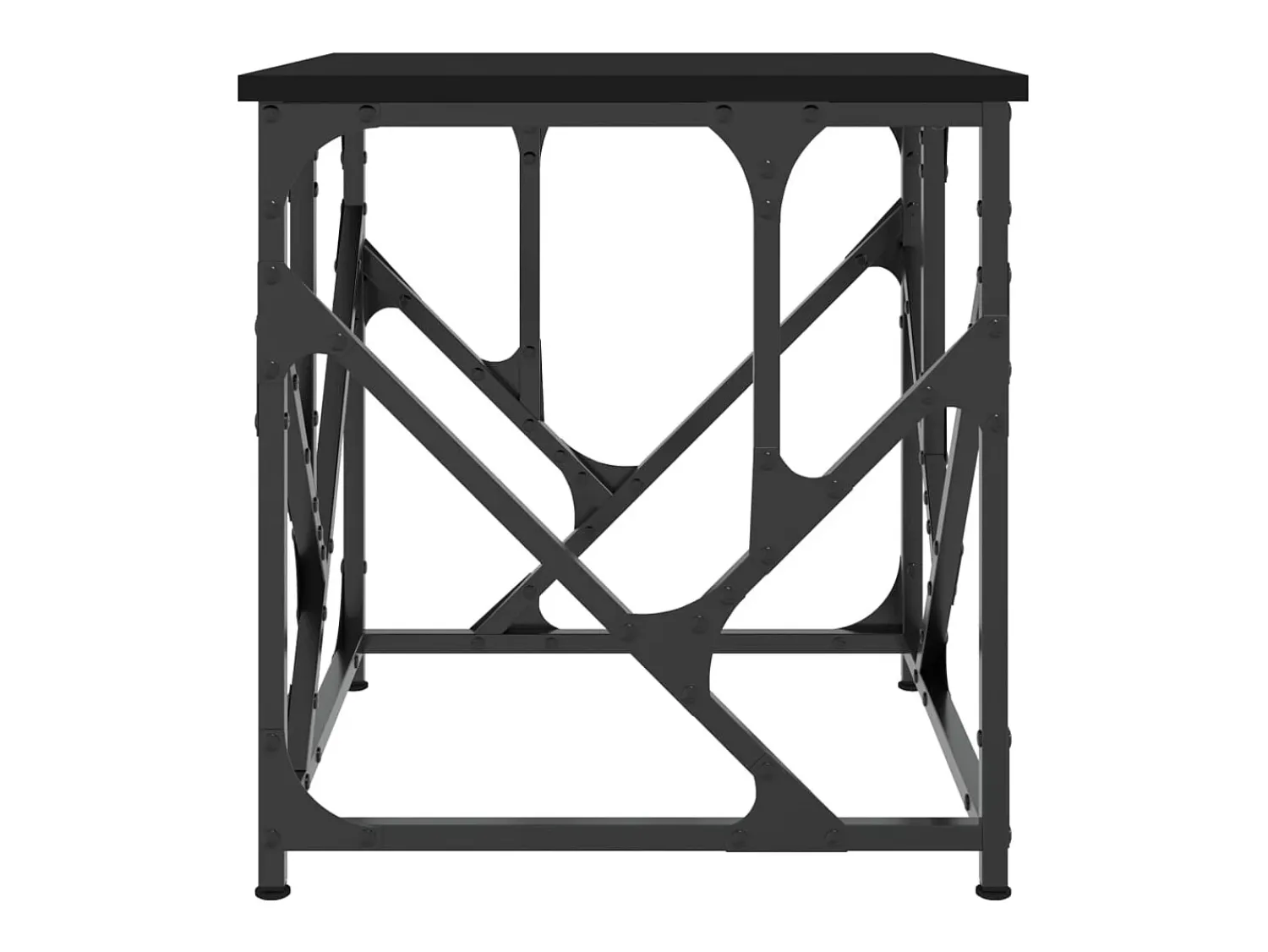 Mesa De Centro| Mesa de centro | Mesa de apoio 45x45x47.5 cm derivados de madeira Preto