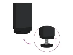 Mesa De Centro| Mesa de centro | Mesa de apoio 45x45x47.5 cm derivados de madeira Preto