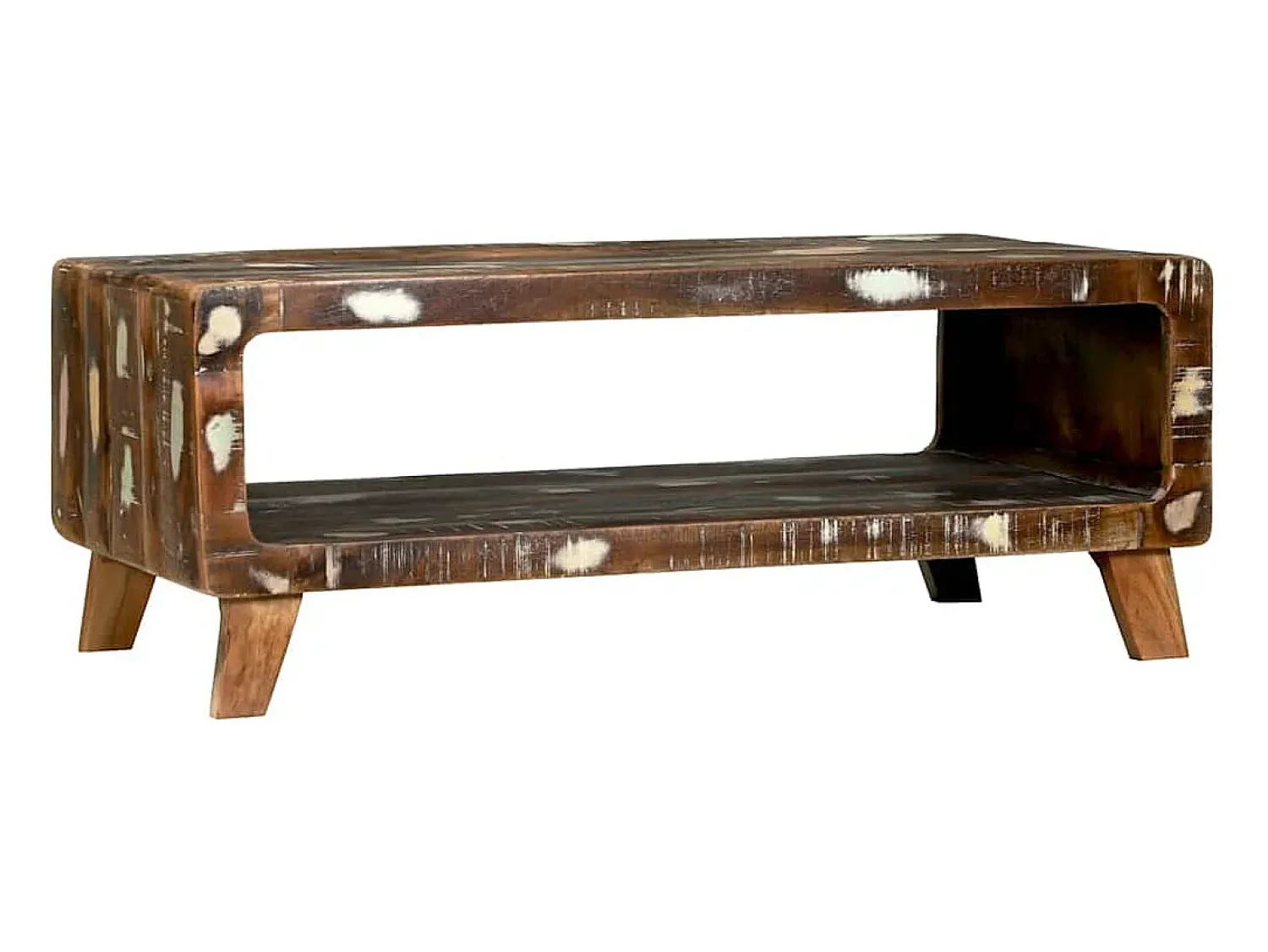 Mesa de centro | Mesa de apoio | Mesa de café 90x50x35 cm Madeira recuperada maciça^ Mesa De Centro