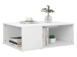 Mesa De Centro* Mesa de centro | Mesa de apoio 90x67x33 cm derivados de madeira Branco
