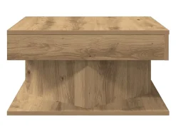 Mesa De Centro| Mesa de centro | Mesa de apoio 55x55x30 cm derivados de madeira carvalho artisiano Castanho