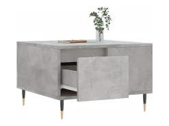 Mesa De Centro| Mesa de centro | Mesa de apoio 55x55x36.5 cm derivados madeira cimento Cinzento