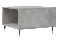 Mesa De Centro| Mesa de centro | Mesa de apoio 55x55x36.5 cm derivados madeira cimento Cinzento