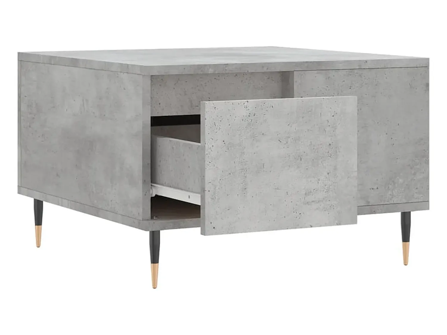 Mesa De Centro| Mesa de centro | Mesa de apoio 55x55x36.5 cm derivados madeira cimento Cinzento