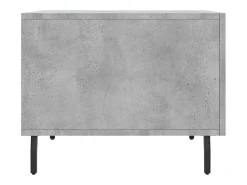 Clearance Mesa de centro | Mesa de apoio 50x50x40 cm madeira processada cinza cimento Cinzento