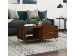 Mesa de centro | Mesa de apoio 90x50x40 cm derivados de madeira carvalho^ Mesa De Centro