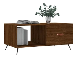 Mesa de centro | Mesa de apoio 90x50x40 cm derivados de madeira carvalho^ Mesa De Centro