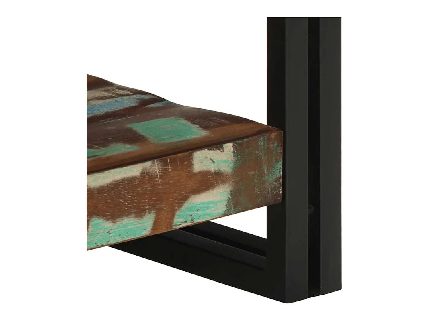 Hot Mesa de centro | Mesa de apoio 50x50x38 cm madeira maciça recuperada Multicor